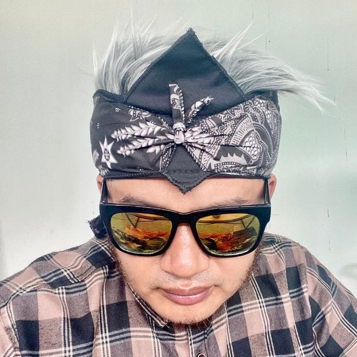 SIAPKIRIM Topi Rambut Udeng Iket Sunda Viral Totopong Sunda Bulu Korea Topi Pria READY STOCK