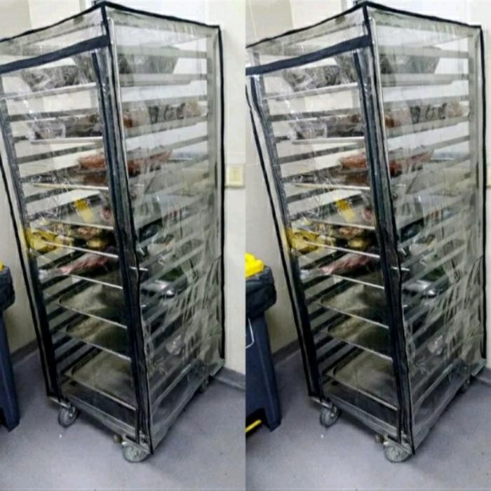 Cover Plastik Penutup Rak Loyang Roti Untuk Rak 10-15 Susun