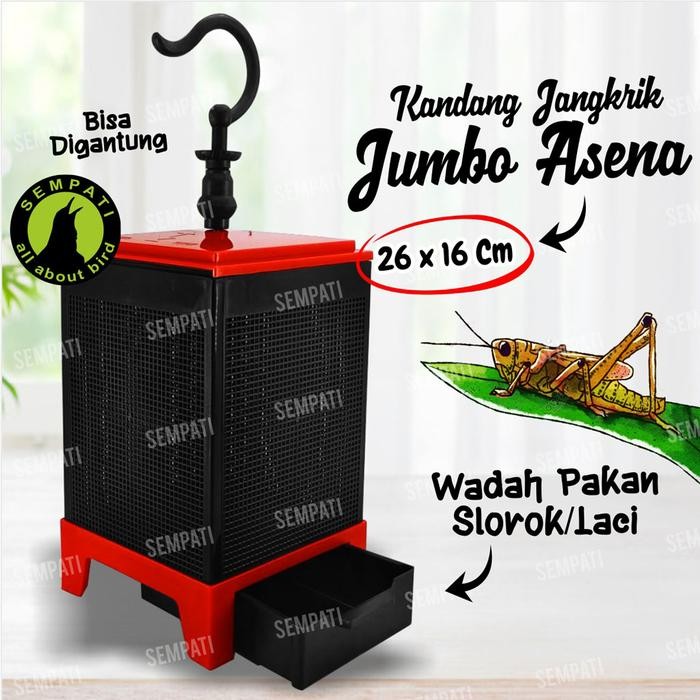 ces0- Sempati Kandang Jangkrik Asena Wadah Tempat Rumah Ternak Jangkrik Kalung Jrabang