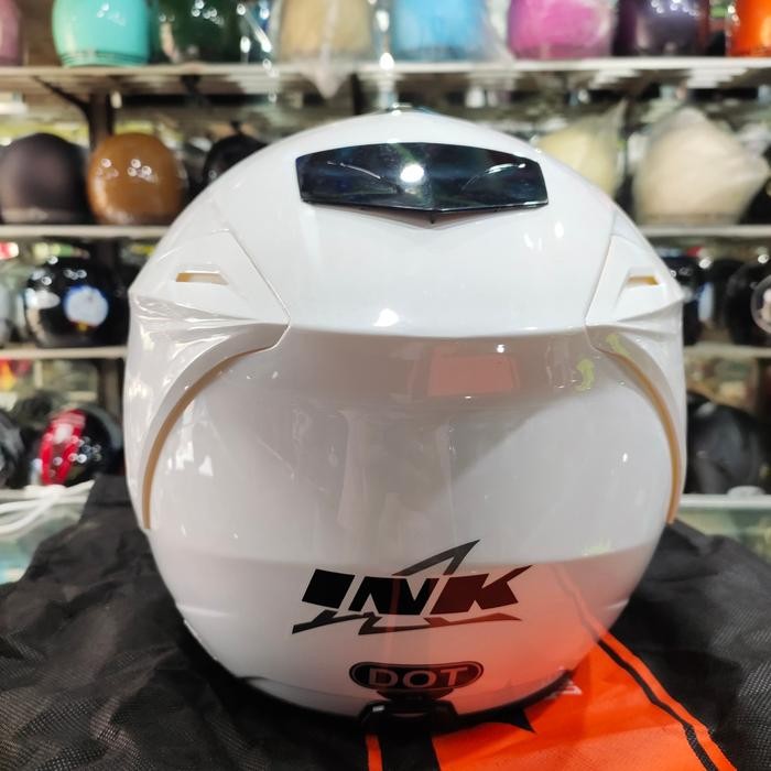 HELM HALF FACE INK DYNAMIC POLOS PUTIH ORIGINAL