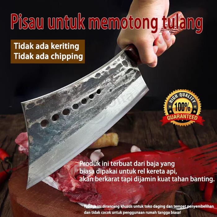 DJJ Pisau Tulang & Daging Buatan Sendiri Produk Ini Terbuat Dari Baja Rel Kereta Api Yang Kuat Dan