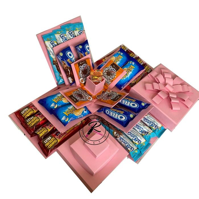 Explosion Box Snack Box Kado Unik Hampers Box Snack Box 3Layer 1 Kotak Tbk