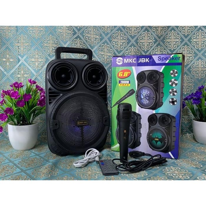 Speaker Bluetooth MKC JBK-3381/338 Bonus Mic 6,5Inci/Salon Aktif Portable Radio Fm/Speaker Wireless
