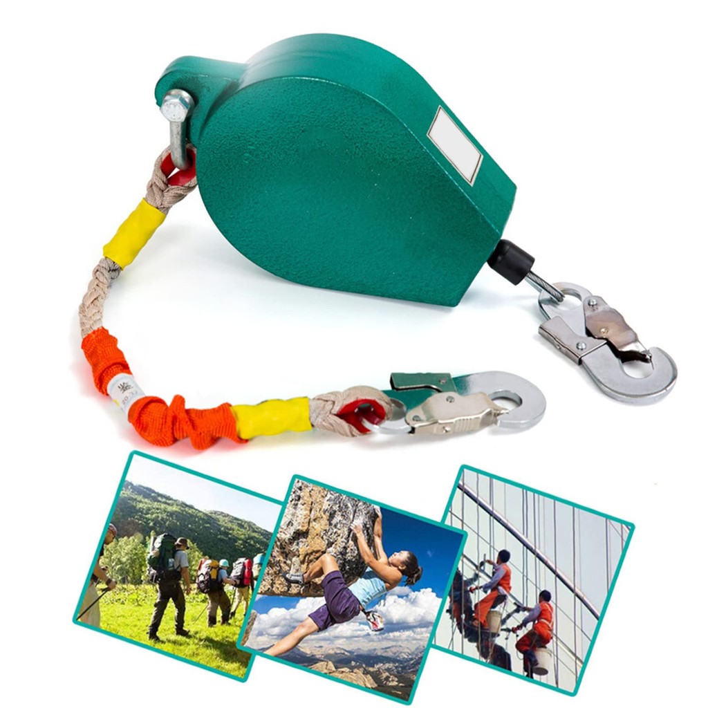 TERLARIS Self Retracting Lifeline 330lbs Fall Arrester Fall Protection Dual Swivels Alloy Steel Hook