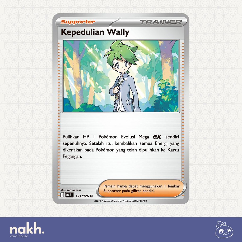 Kartu Pokemon TCG Indonesia Evolusi Mega MA1 121/126 Kepedulian Wally