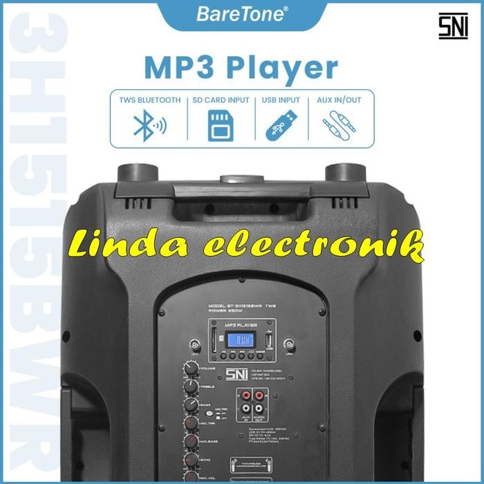 portable wireless baretone bt 3h1515bwr bwr15 baretone bt3h1515bwr