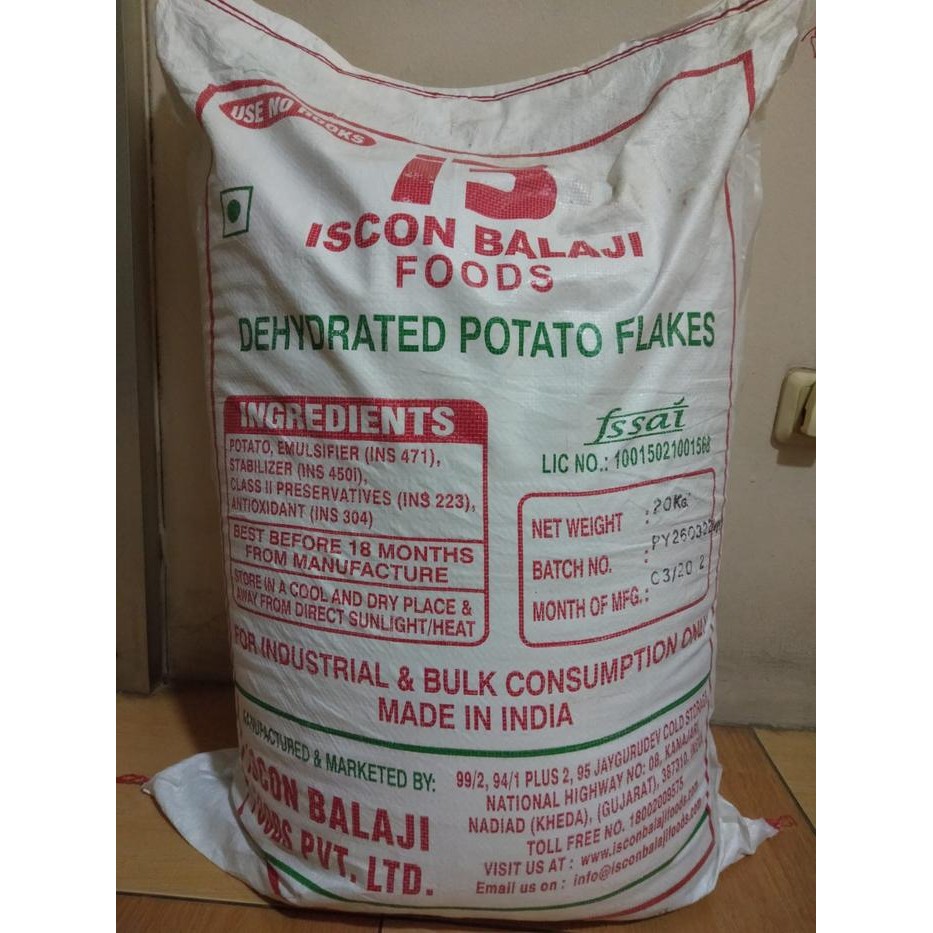 instanChatsaja- Iscon Balaji Potato Flakes / Serpihan Tepung Kentang Repackage