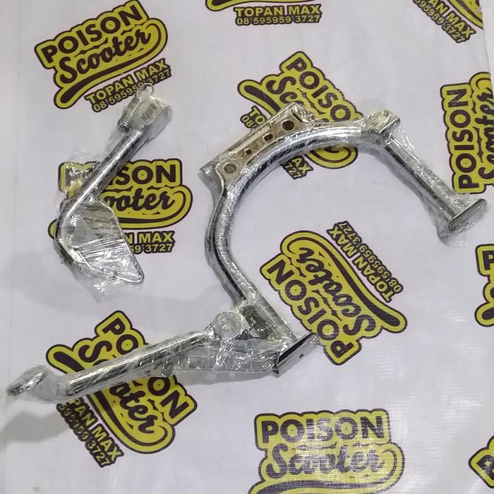 Standar Samping & Tengah Original Chrome Yamaha Aerox Old