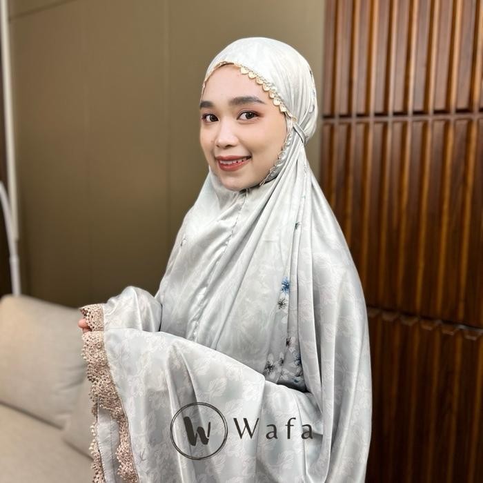 MUKENA_WAFA - Mukena Silk Motif Mukena Silk Printing Bahan Silk Premium