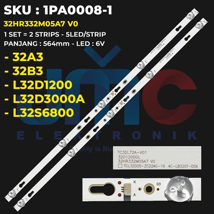 New Backlight TV for 32 Inch L32D1200 L32D3000A L32D3000 L32S6800 32B3 32A3