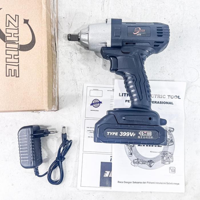Zh88L Bor Impact Wrench Zhihe 2Baterai Fullset Koper 5Cell Lxt Desain By Xapr Group Garansi