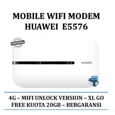 Mobile Wifi Modem HUAWEI E5576 4G - XL Go Free Kuota 20GB