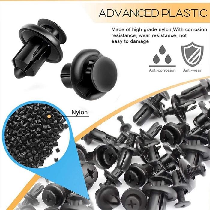 620PcsKlip Bumper Mobil/Universal Baut Rivet Clip Plastik Kancing Pengikat Body Frame & Bumpers