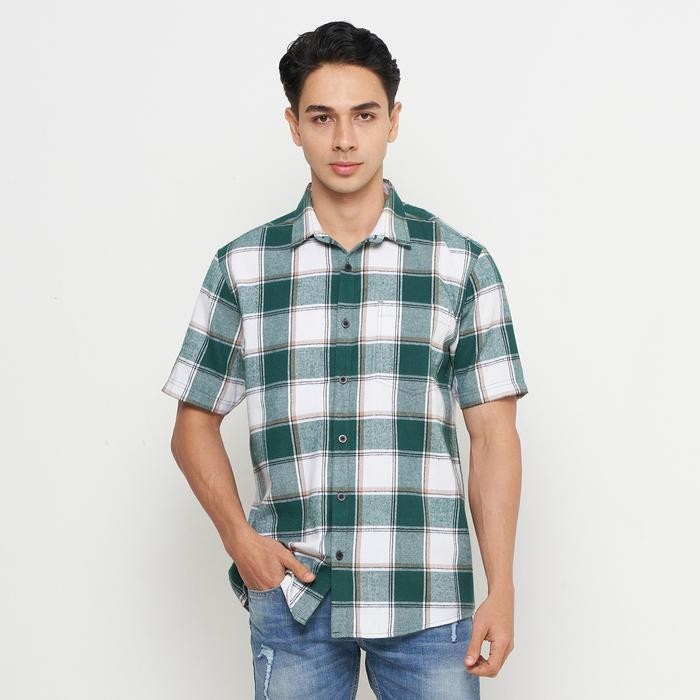 7ccl- Emba Denim - Chayenne 2 Kemeja Flannel Pria Lengan Panjang Regular Baju Fit Kancing