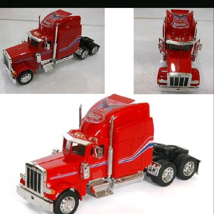 Diecast Welly Super Haulier Peterbilt 379 Merah Baru Bukan Bekas Komplit
