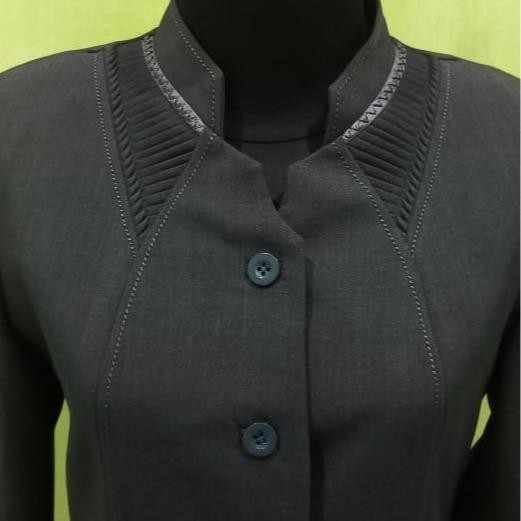 ASLI SERAGAM BLAZER WANITA DINAS KANTOR PNS GURU ABU TUA READY STOCK