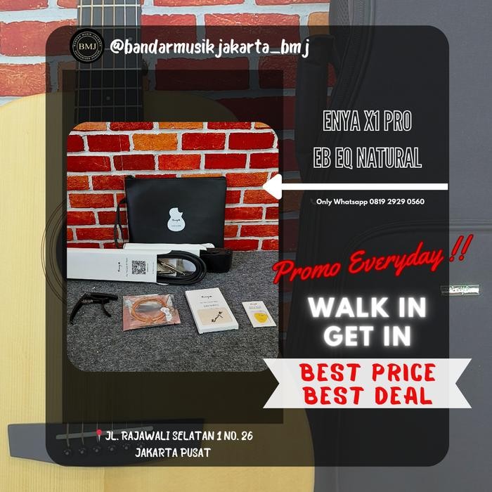 GITAR AKUSTIK ELEKTRIK ENYA X1 PRO EB EQ NAT