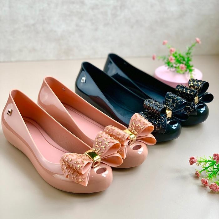Sepatu Flatshoes Jelly Wanita Melissa Ultragirl Sweet Flat Shoes Elegant
