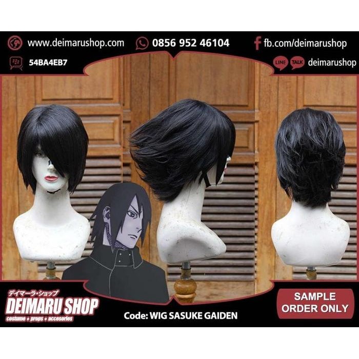 Rambut Kostum Wig Sasuke Gaiden