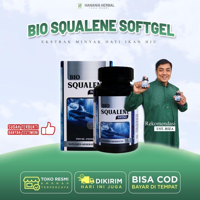 qja4- Bio Squalene Minyak Hati Ikan Squalene Vitamin Bpom Halal - Bio Squalene Softgel