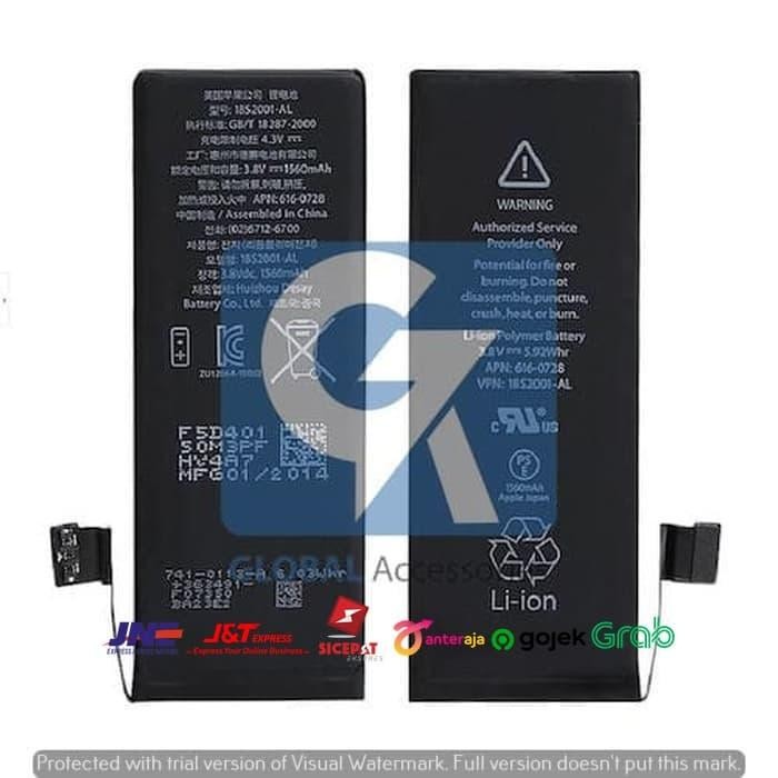 Baterai Battery Batre Iphone 5 / 5S / 5C Original 100% Berkualitas