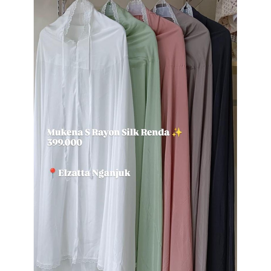 ELZATTA MUKENA S RAYON SILK RENDA - MUKENA DEWASA BAHAN RAYON SILKY