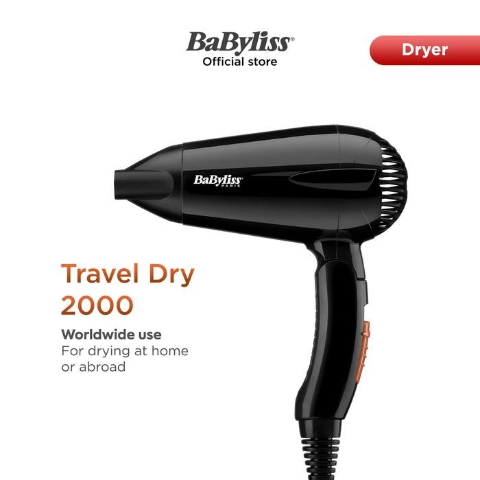 2583- Babyliss Travel Dryer 2000 5344U Pengering Rambut Hairdryer