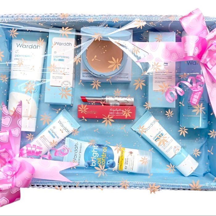 b0nc- Wardah Seserahan/ Paket Parsel Kosmetik Set Lamaran / Paket Seserahan Wardah