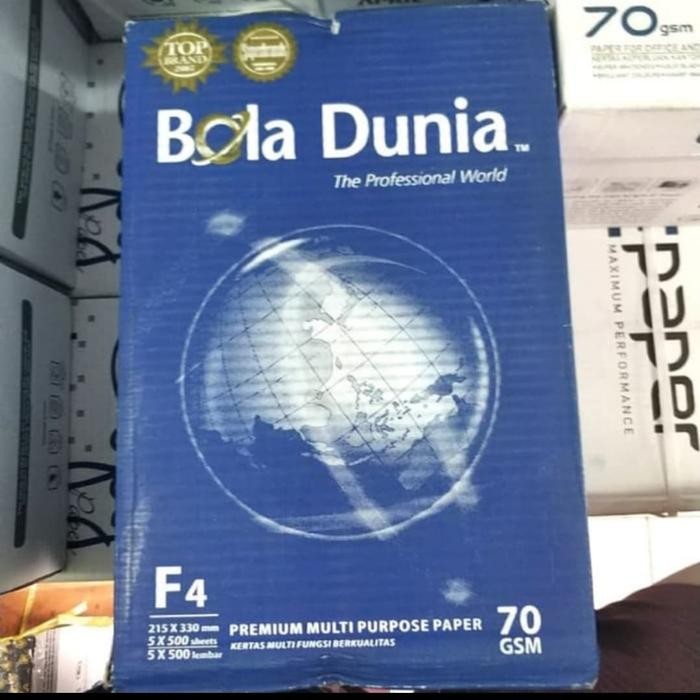 pzth- Kertas F4 70 Gram Bola Dunia