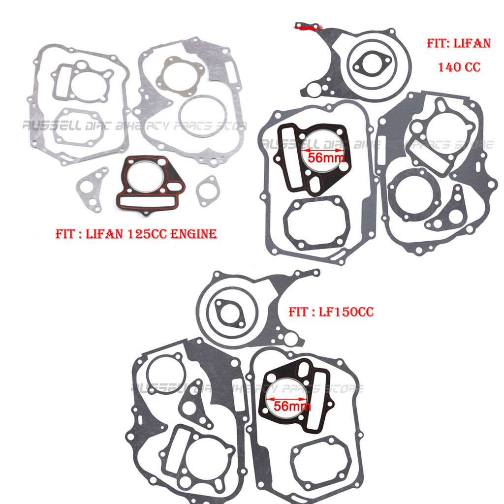 Lifan 140Cc 150Cc 125Cc 110Cc Engine Block Gasket Repair Kits For Sdg Ssr Zongshen Loncin Kayo Imr