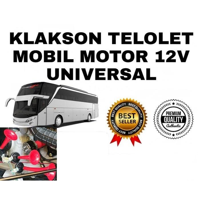 KLAKSON KEONG TELOLET 3 CORONG 6 TIPE SUARA TELOLET U/ MOBIL MOTOR