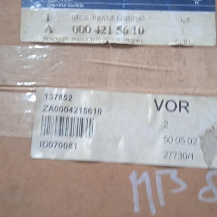 Brake lining kampas rem mercedes oh 1525 oh 1526 oh 1626 mb190