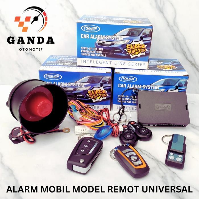 ALARM MOBIL / ALARM POLICE MODEL REMOTE TOMBOL - UNIVERSAL