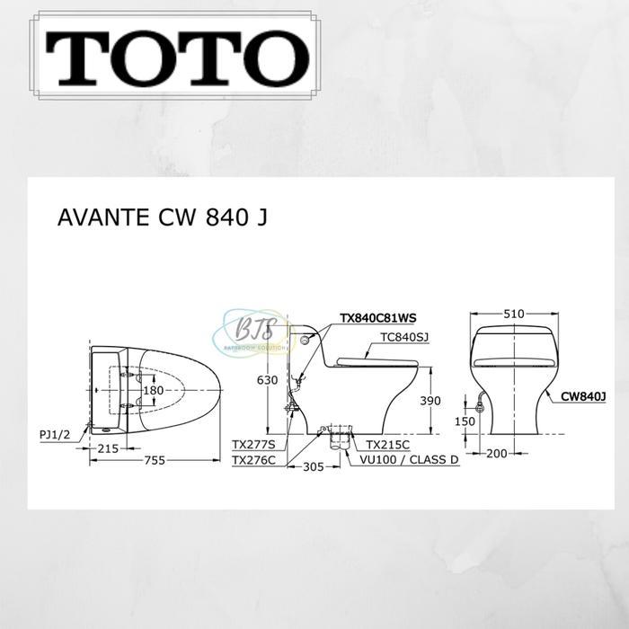 Closet Duduk TOTO CW840 / CW840J / CW840JW