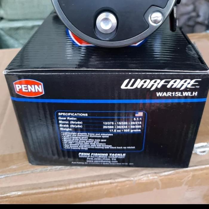 Ready Stok reel penn warfare 15 lwlh reel overhead left