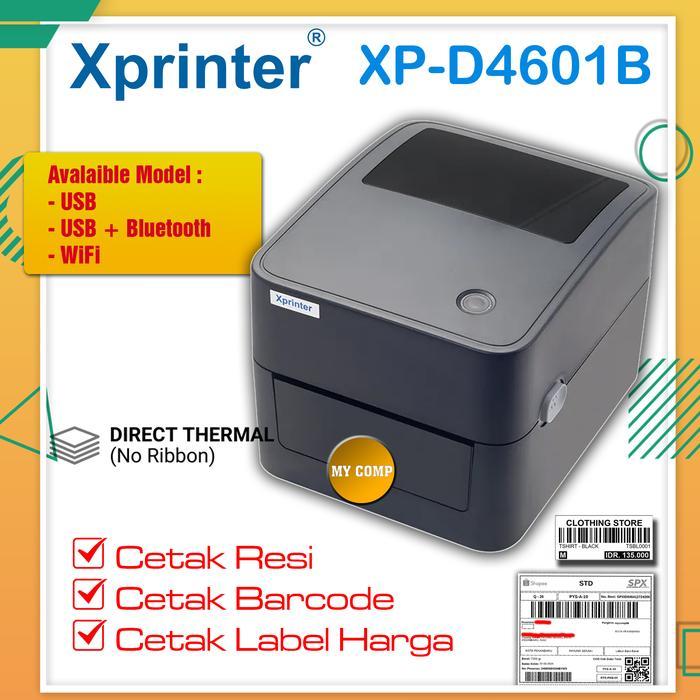 Iware Xprinter XP-D4601B Printer Thermal Label Barcode Resi USB Bluetooth A6 XP-4601B