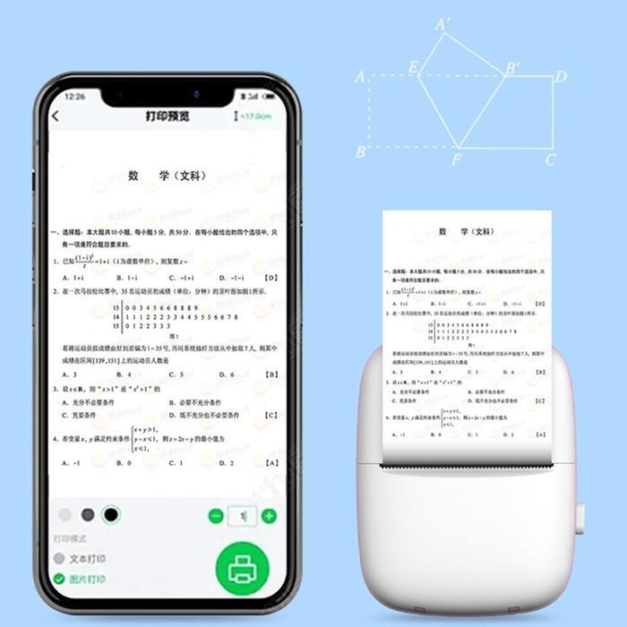 Universal Portable Mini Thermal Printer Bluetooth Mobile Printer Tanpa Tinta Thermal Printer Label
