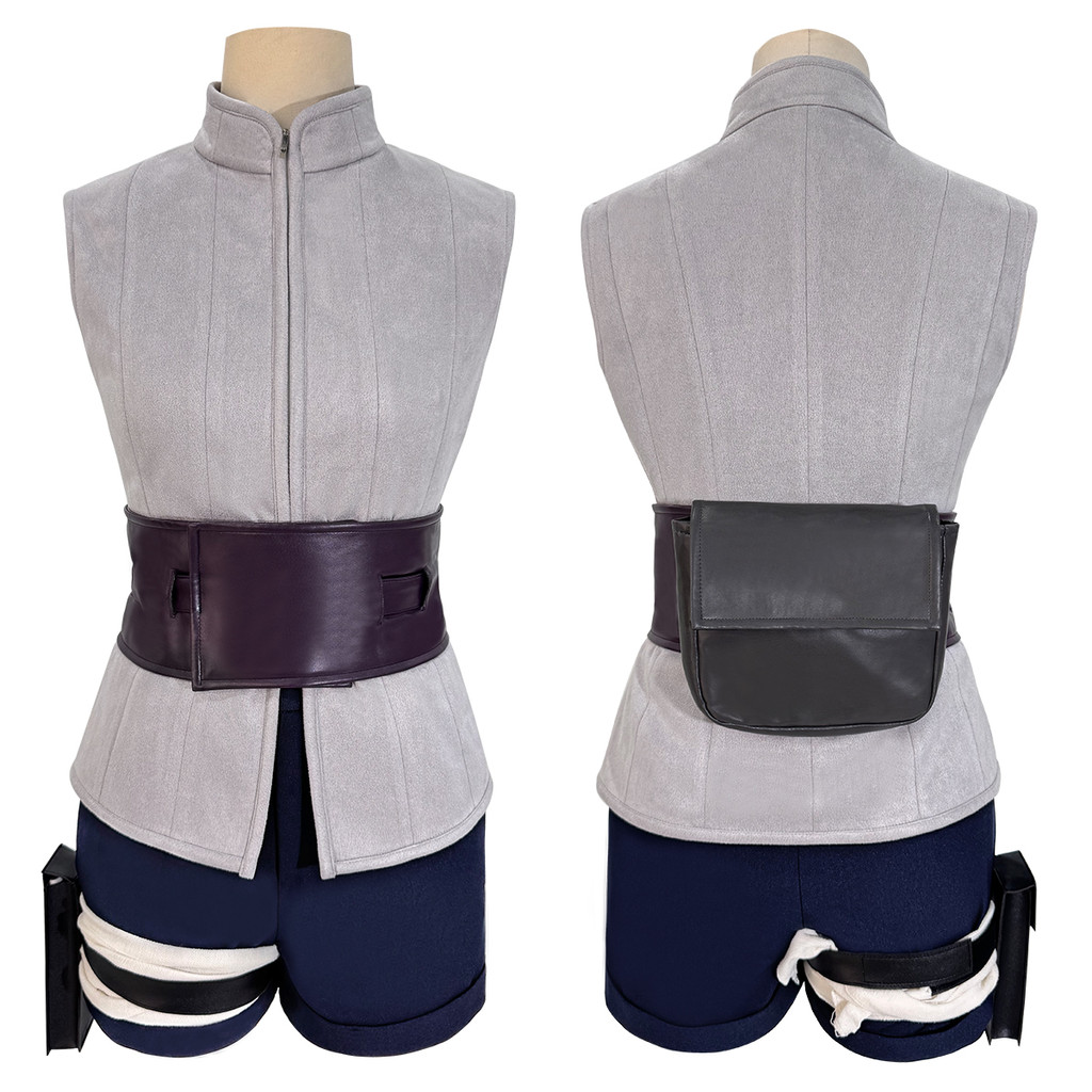 Holoun Anime Hyuga Hinata Cosplay Costume Wig Top S Waist Bag Christmas Gift