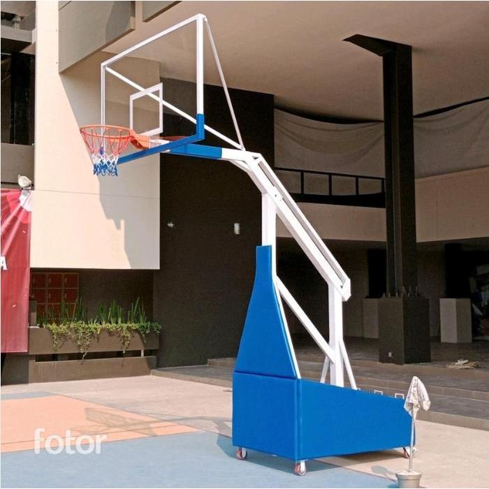 Tiang ring basket portabel / ring basket portable dewasa