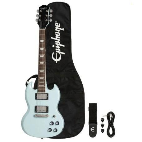 Gitar Elektrik Epiphone Power Players SG Ice Blue Include Bag Strap Cable And Pick Original