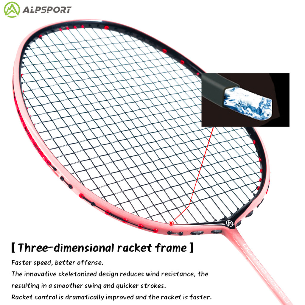 ALP V5 2.0 Ultralight 4U Offensive Badminton racket Original Carbon fiber ALPSPORT Rekets