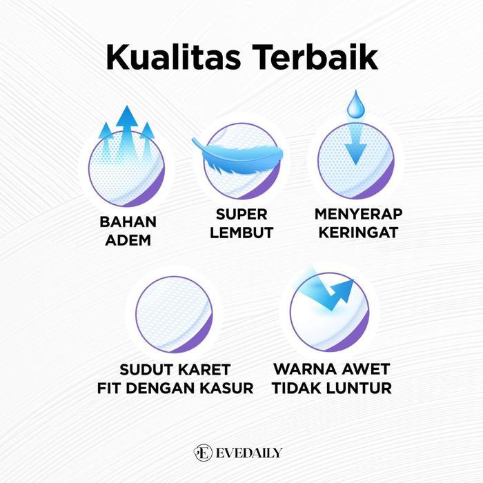 NEW Bedcover Set Motif Theresia - Bunga - Putih - Mewah - 90x200 - 200x200 - Evedaily