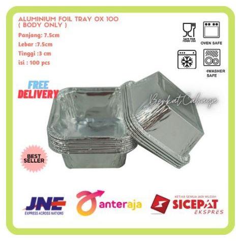 Aluminium Foil Cup Ox 100 / Alumunium Foil Tray Isi 100 Terlaris