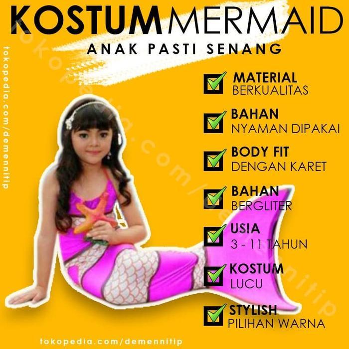 Jual Kostum Mermaid Anak Jual Baju Renang Mermaid New Motif Nemo Terbaru 