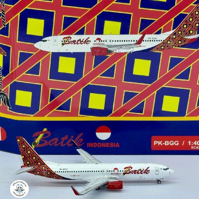 Batik Air Boeing B737-800 Pk-Bgg 1:400 Scale Limited Edition Iwings Models 737-800 Terbaru