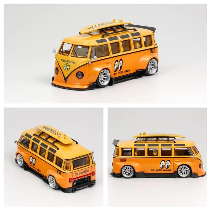 Tpc 1/64 Vw T1 Mooneyes Volkswagen Diecast Terbaru