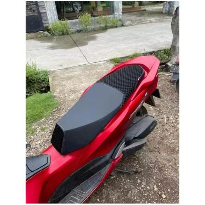 Jokset Pcx 150/160 Model Slim Kulit Mbtech/Amplas Mix Catur 3D-Papas Tulang Fullset Jok