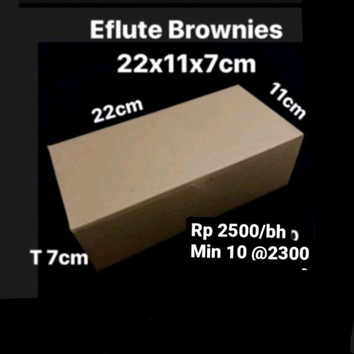 Box Eflute Brownies 22x11x7cm Tidak Laminating