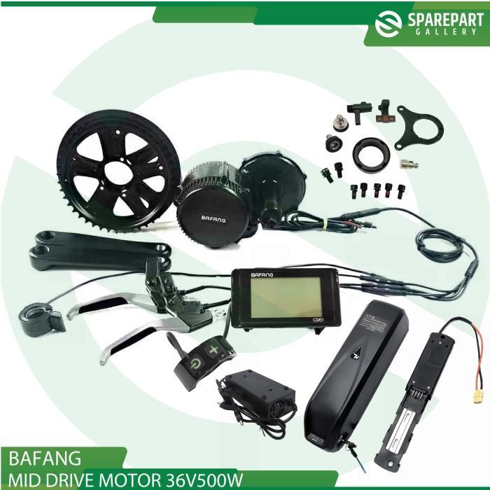 HARGA DISKON Full paket Bafang Mid Drive Motor 48v500w Ebike Convertion Kit