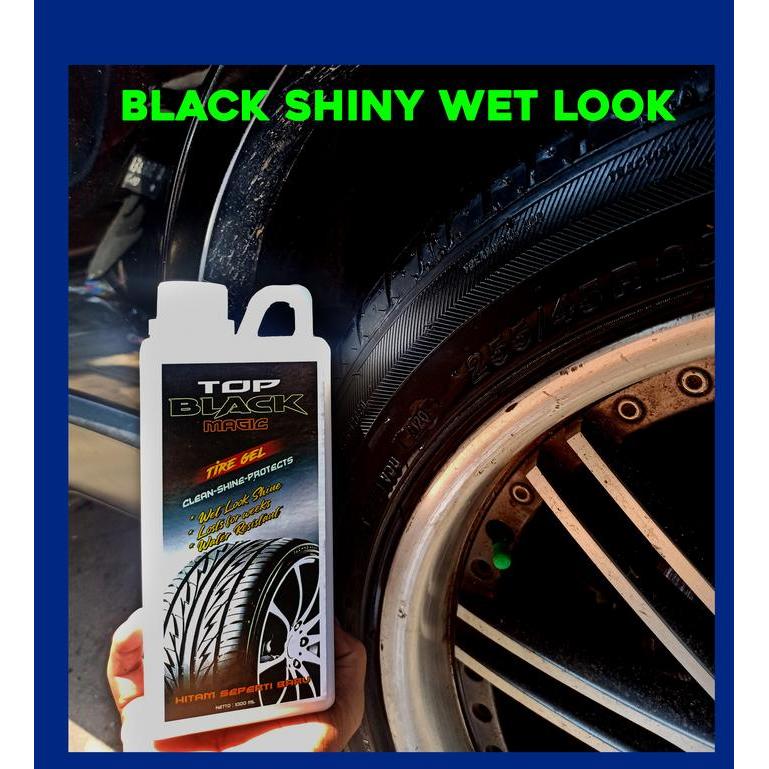 NEW Semir Ban Mobil / Motor 1 Liter Hitam Wet Look Kit Ban Car semir ban